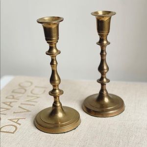 Vintage Brass Candle Holders